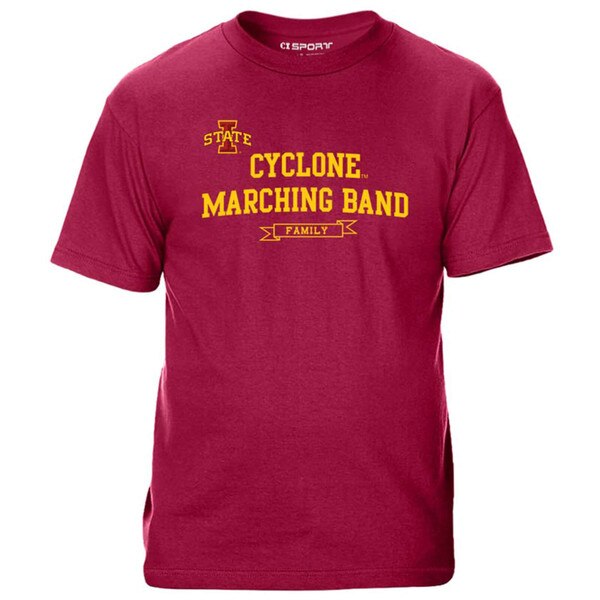 CI Sport Cyclone Marching Band Family Cardinal T-Shirt (was $17.99)